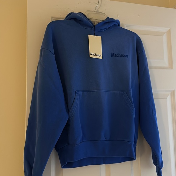 Madhappy 100% Cotton French Terry Lined Heavyweight Hoodie Blue - XS BNWT - Picture 6 of 12